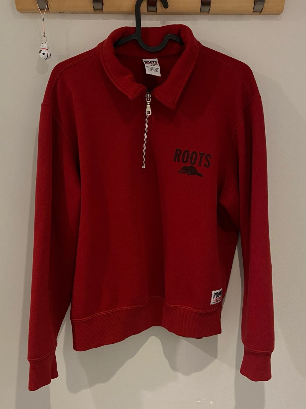 Roots Red Quarter-Zip Pullover Sweatshirt